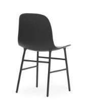 Bild von Normann Copenhagen Form Stuhl SH: 44 cm – Schwarz/Stahl