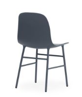 Bild von Normann Copenhagen Form Stuhl SH: 44 cm – Blau/Stahl