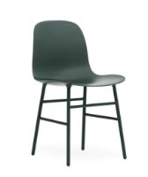 Bild von Normann Copenhagen Form Stuhl SH: 44 cm – Grün/Stahl