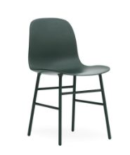 Bild von Normann Copenhagen Form Stuhl SH: 44 cm – Grün/Stahl