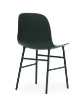 Bild von Normann Copenhagen Form Stuhl SH: 44 cm – Grün/Stahl