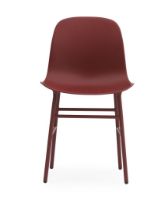 Bild von Normann Copenhagen Form Stuhl SH: 44 cm – Rot/Stahl