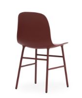 Bild von Normann Copenhagen Form Stuhl SH: 44 cm – Rot/Stahl