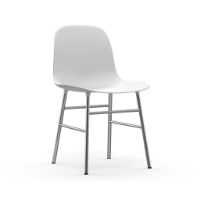 Bild von Normann Copenhagen Form Stuhl SH: 44 cm – Weiß/Chrom