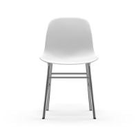 Bild von Normann Copenhagen Form Stuhl SH: 44 cm – Weiß/Chrom