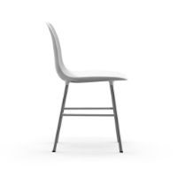 Bild von Normann Copenhagen Form Stuhl SH: 44 cm – Weiß/Chrom