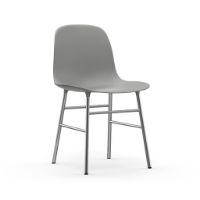 Bild von Normann Copenhagen Form Stuhl SH: 44 cm – Grau/Chrom