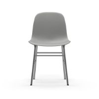 Bild von Normann Copenhagen Form Stuhl SH: 44 cm – Grau/Chrom