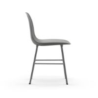 Bild von Normann Copenhagen Form Stuhl SH: 44 cm – Grau/Chrom