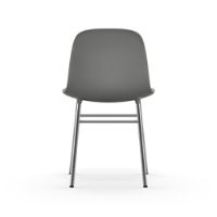 Bild von Normann Copenhagen Form Stuhl SH: 44 cm – Grau/Chrom