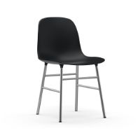 Bild von Normann Copenhagen Form Stuhl SH: 44 cm – Schwarz/Chrom