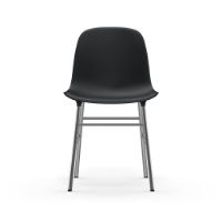 Bild von Normann Copenhagen Form Stuhl SH: 44 cm – Schwarz/Chrom