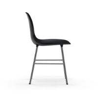 Bild von Normann Copenhagen Form Stuhl SH: 44 cm – Schwarz/Chrom