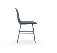 Bild von Normann Copenhagen Form Stuhl SH: 44 cm – Blau/Chrom