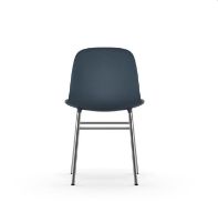 Bild von Normann Copenhagen Form Stuhl SH: 44 cm – Blau/Chrom