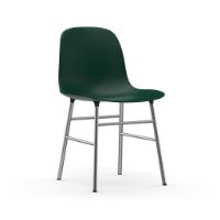 Bild von Normann Copenhagen Form Stuhl SH: 44 cm – Grün/Chrom