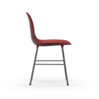 Bild von Normann Copenhagen Form Stuhl SH: 44 cm – Rot/Chrom