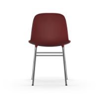 Bild von Normann Copenhagen Form Stuhl SH: 44 cm – Rot/Chrom