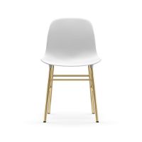 Bild von Normann Copenhagen Form Stuhl SH: 44 cm – Weiß/Messing