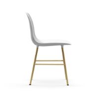 Bild von Normann Copenhagen Form Stuhl SH: 44 cm – Weiß/Messing