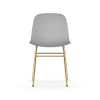 Bild von Normann Copenhagen Form Stuhl SH: 44 cm – Weiß/Messing