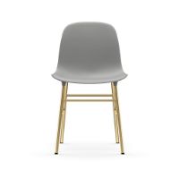 Bild von Normann Copenhagen Form Stuhl SH: 44 cm – Grau/Messing