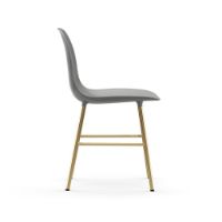 Bild von Normann Copenhagen Form Stuhl SH: 44 cm – Grau/Messing