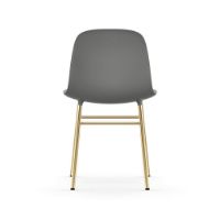 Bild von Normann Copenhagen Form Stuhl SH: 44 cm – Grau/Messing