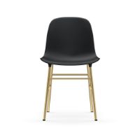 Bild von Normann Copenhagen Form Stuhl SH: 44 cm – Schwarz/Messing