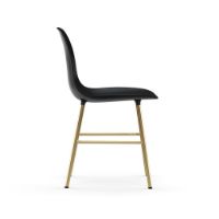 Bild von Normann Copenhagen Form Stuhl SH: 44 cm – Schwarz/Messing