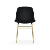 Bild von Normann Copenhagen Form Stuhl SH: 44 cm – Schwarz/Messing