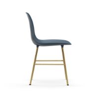 Bild von Normann Copenhagen Form Stuhl SH: 44 cm – Blau/Messing