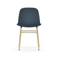 Bild von Normann Copenhagen Form Stuhl SH: 44 cm – Blau/Messing