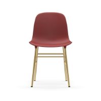 Bild von Normann Copenhagen Form Stuhl SH: 44 cm – Rot/Messing