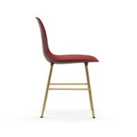 Bild von Normann Copenhagen Form Stuhl SH: 44 cm – Rot/Messing