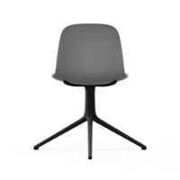 Bild von Normann Copenhagen Form Drehstuhl SH: 44 cm – Grau/Schwarzes Aluminium