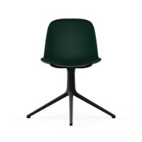 Bild von Normann Copenhagen Form Drehstuhl SH: 44 cm – Grün/Schwarzes Aluminium