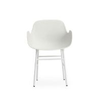 Bild von Normann Copenhagen Form Sessel SH: 44 cm – Weiß/Stahl