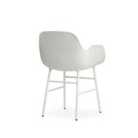 Bild von Normann Copenhagen Form Sessel SH: 44 cm – Weiß/Stahl