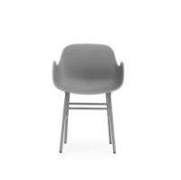 Bild von Normann Copenhagen Form Sessel SH: 44 cm – Grau/Stahl