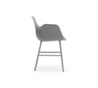 Bild von Normann Copenhagen Form Sessel SH: 44 cm – Grau/Stahl