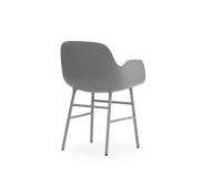 Bild von Normann Copenhagen Form Sessel SH: 44 cm – Grau/Stahl