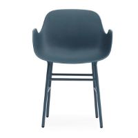 Bild von Normann Copenhagen Form Sessel SH: 44 cm – Blau/Stahl