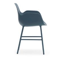 Bild von Normann Copenhagen Form Sessel SH: 44 cm – Blau/Stahl