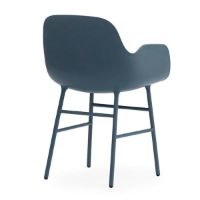 Bild von Normann Copenhagen Form Sessel SH: 44 cm – Blau/Stahl