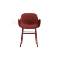 Bild von Normann Copenhagen Form Sessel SH: 44 cm – Rot/Stahl