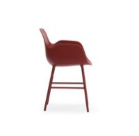 Bild von Normann Copenhagen Form Sessel SH: 44 cm – Rot/Stahl