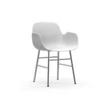 Bild von Normann Copenhagen Form Sessel SH: 44 cm – Weiß/Chrom