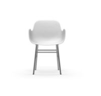 Bild von Normann Copenhagen Form Sessel SH: 44 cm – Weiß/Chrom