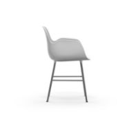 Bild von Normann Copenhagen Form Sessel SH: 44 cm – Weiß/Chrom